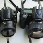 Nikon D40 and D90 side-by-side