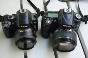 Nikon D40 and D90